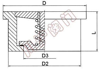 對(duì)夾升降式止回閥結(jié)構(gòu)圖