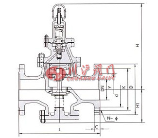 Y43H型蒸汽減壓閥結構圖