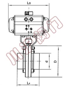 氣動衛生級蝶閥結構圖